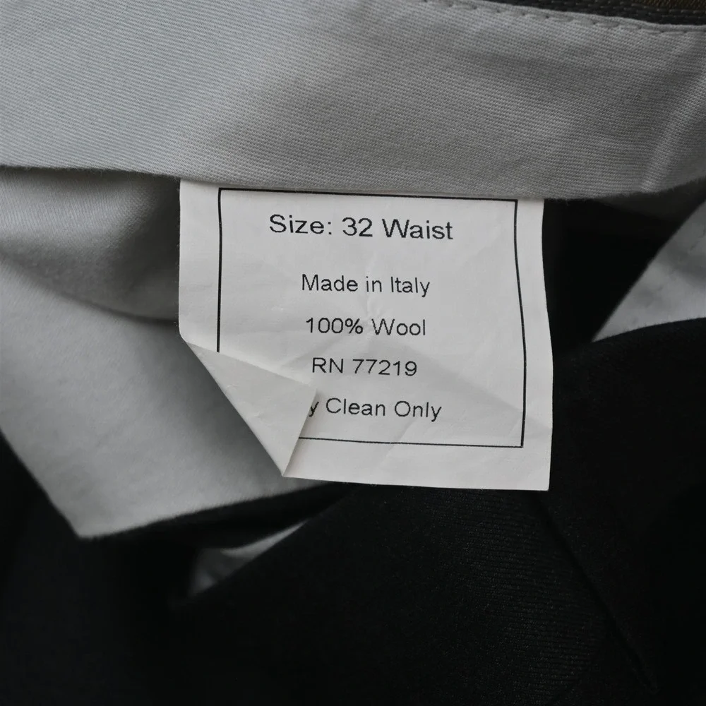 Pronto Uomo 38R 32x32 Charcoal Gray 100% Wool Italy Made Mens Jacket Pants Suit
